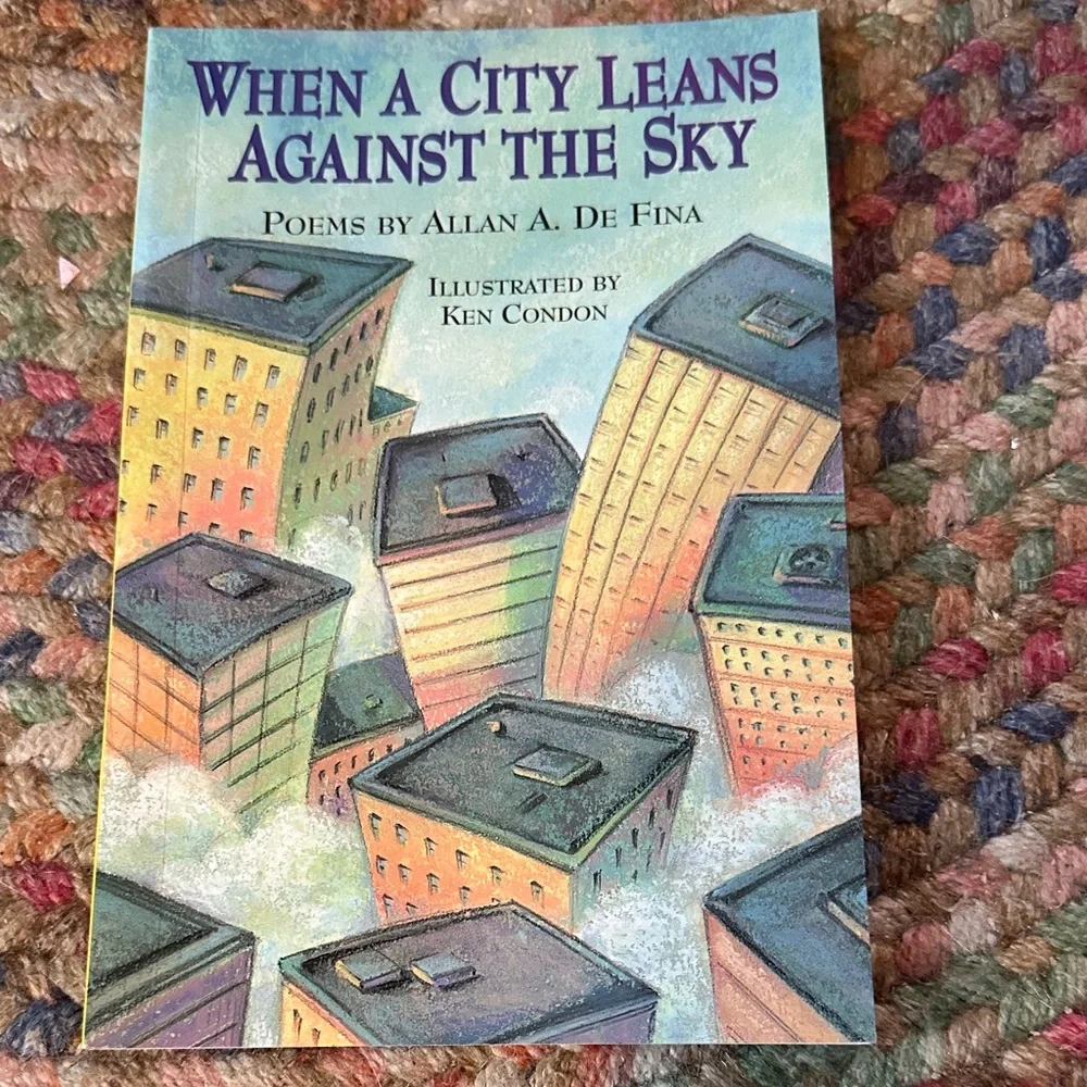 SIGNED When a City Leans Against the Sky Allan De Fina 1997 Poetry Book
